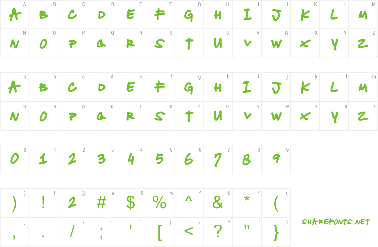 Font The Graffiti Font preview